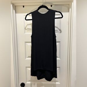 Top Shop black long tank blouse